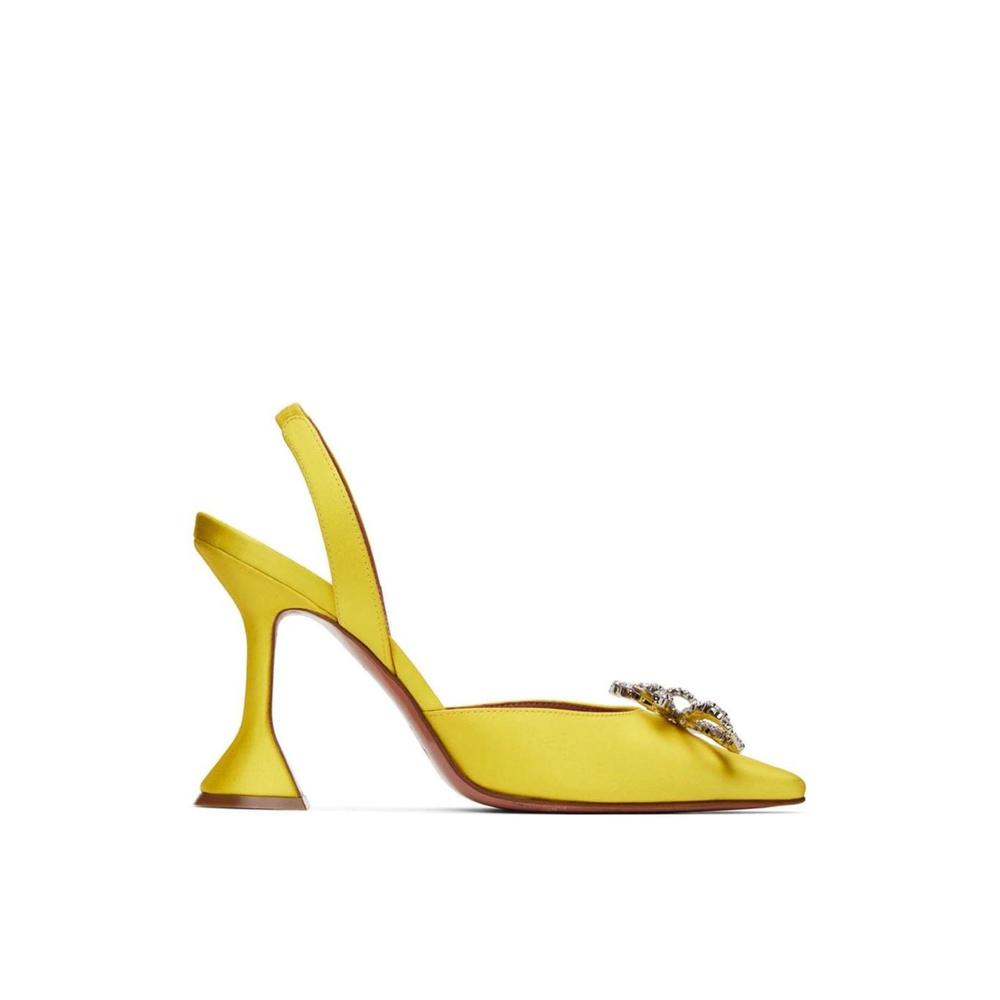 Amina Muaddi - Yellow Rosie Sling Heels - IT 38